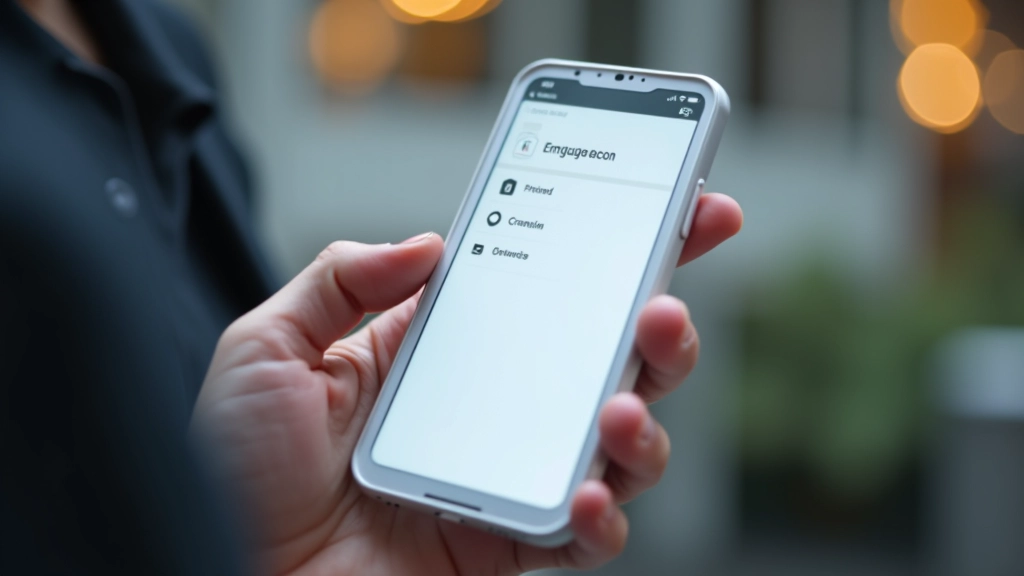Mobile phone displaying responsive navigation menu design